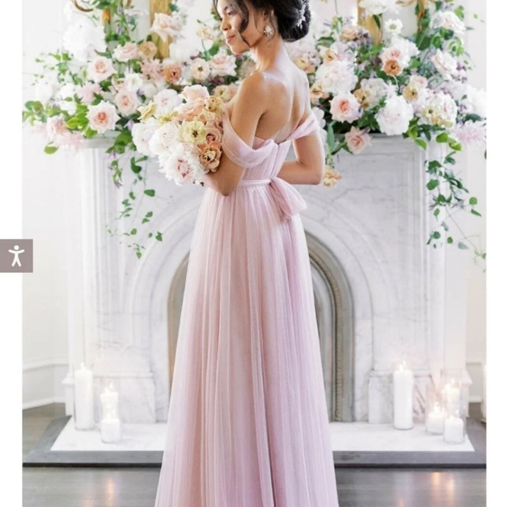 REVELRY- Rosalie Tulle Bridesmaid Dress w Cap Sleeves
